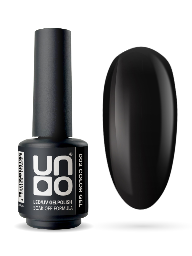 UNO, Гель-лак 002 Черный - Black, 8 мл