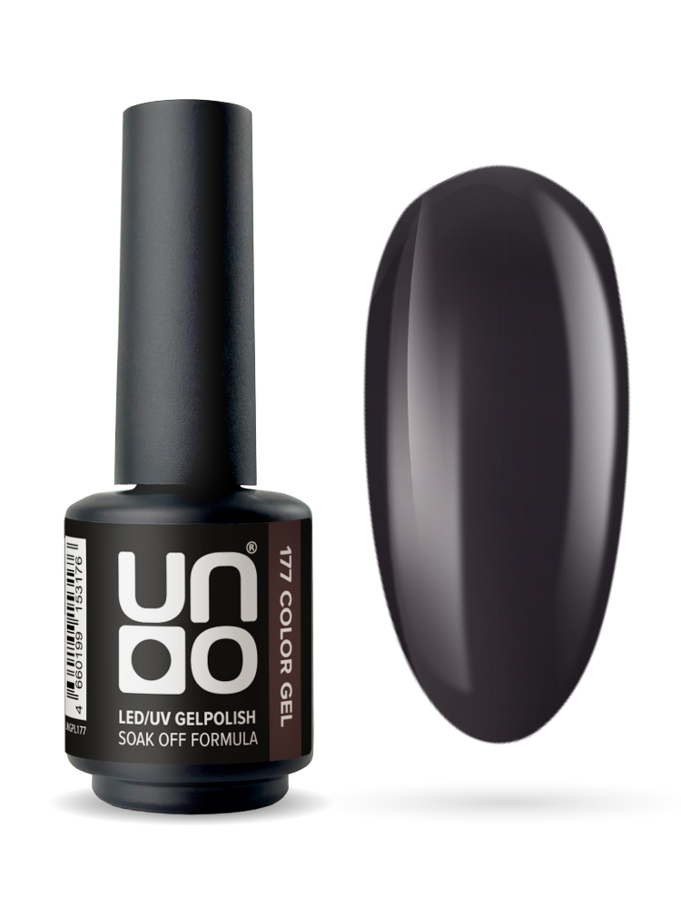 UNO, Гель-лак 177 Темный базальт - Dark Basalt, 8 г